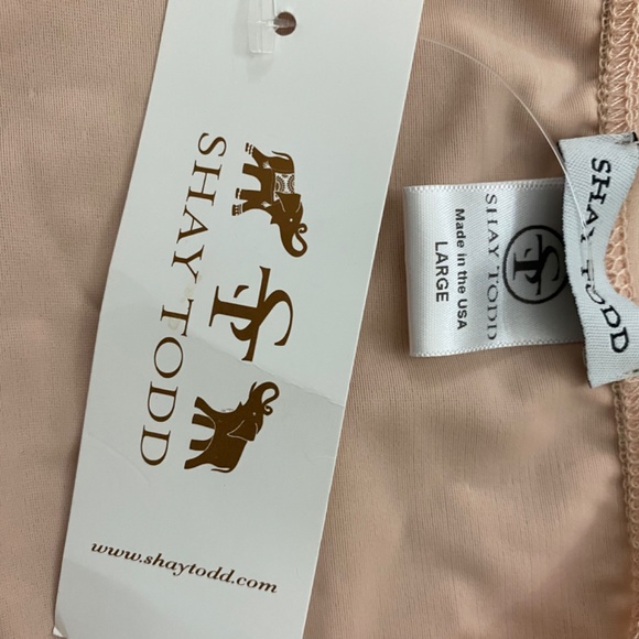 Shay Todd Eyelet Handkerchief Coral Peach Blush Monokini One piece Sz L - Picture 5 of 5